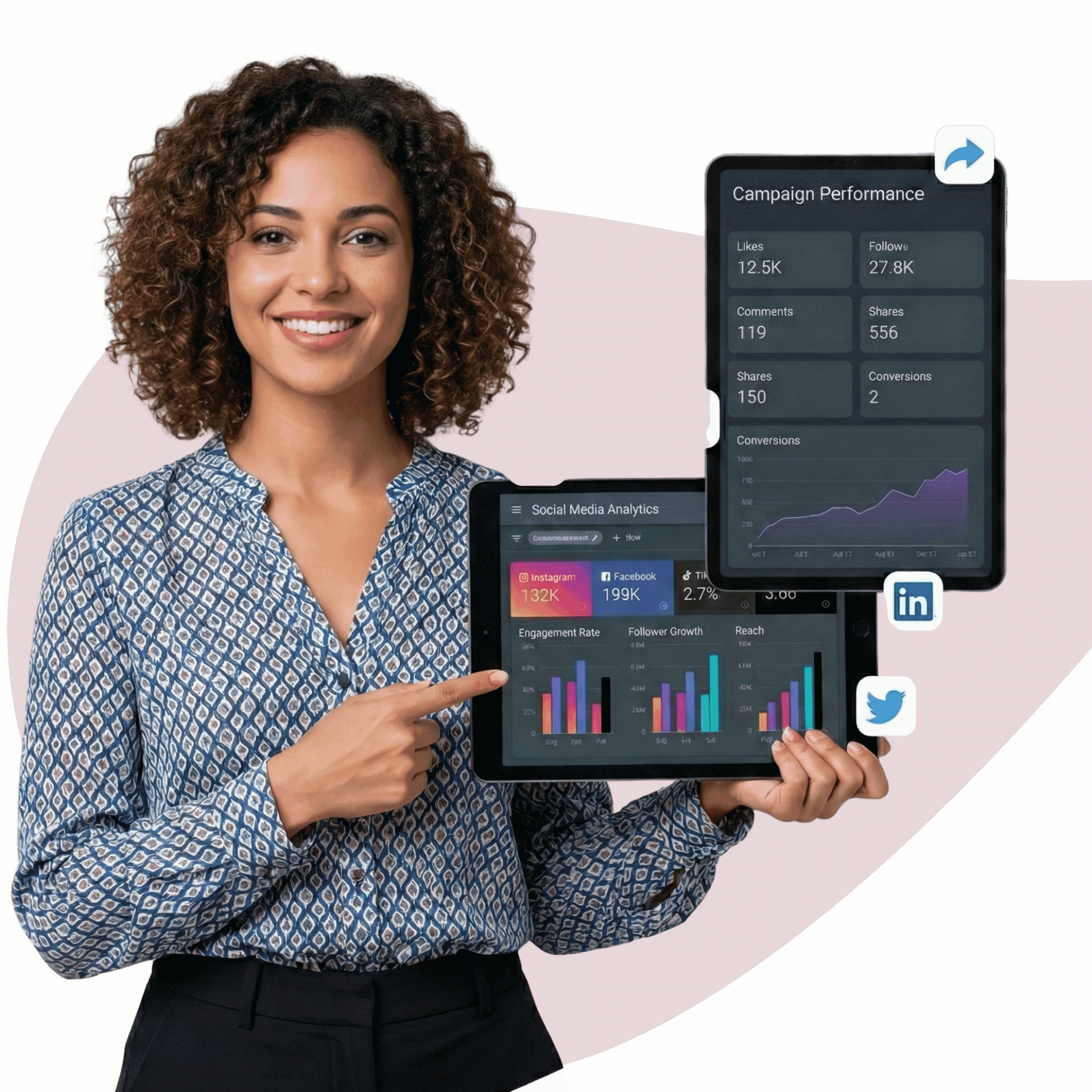 DigiBlast Social Media Management Section